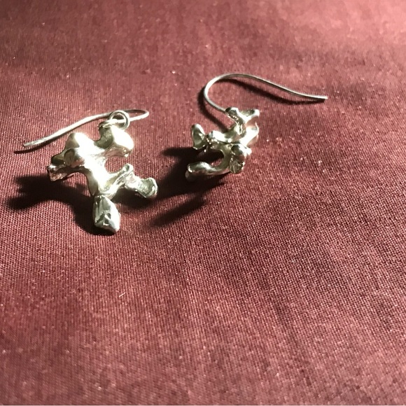 Sterling Silver Free Form Earrings - Picture 8 of 16